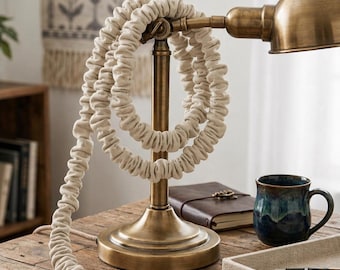 Funda para cable de lona, funda para cable de mezcla de lona de algodón, funda para cable de lámpara gruesa y duradera, funda para cable de decoración neutra para el hogar, protector de cable de suelo