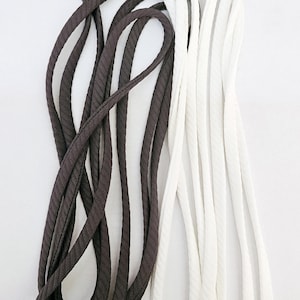 5-10 yards spandex knit fabric hollow cord/ off white, charcoal fabric strap