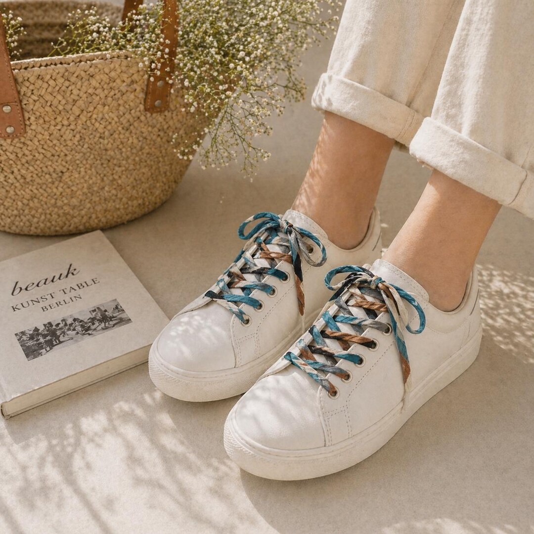 Stretch Fabric Shoelaces | Color Mix Sneaker Laces | Soft Elastic Shoe ...