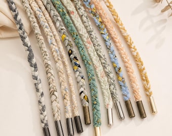 Braided Hoodie Drawstrings | Handmade 3-Strand Hoodie Strings | Replacement Hoodie Laces | Fabric Hoodie Cord