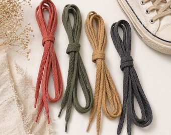 Fabric Shoelaces – Soft Flat Laces | Multiple Colors | Casual Sneaker Laces | Replacement Shoe Laces