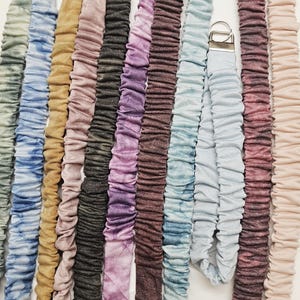 Handmade scrunchie lanyard/ Scrunchies Wristlet keyfob/ Crossbody lanyard keyfob