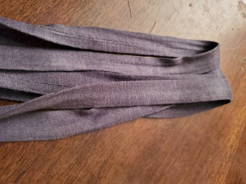10 yards grey fabric flat spaghetti strap cord