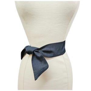 Handmade denim fabric belt