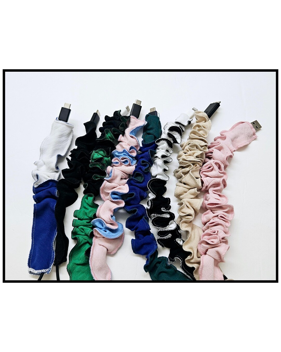 Handmade Fabric USB Cable Cover: Slip-on Cord Sleeve - Etsy