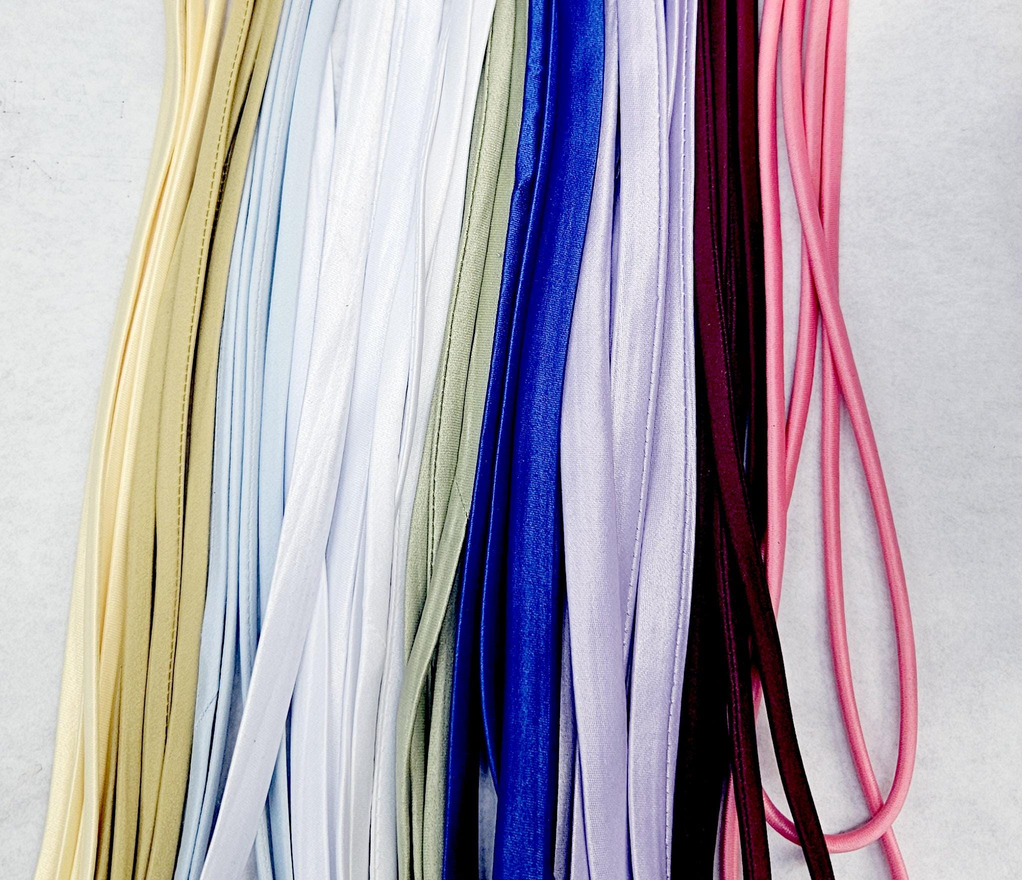 5-10yards 1/4"-1/2" satin spaghetti cord