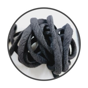 5-20yards Charcoal cotton fabric hollow cord