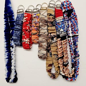 Limited Quantity/ Handmade Scrunchie lanyard keychain/ Crossbody phone strap/ Wristlet Scrunchie keyfob/