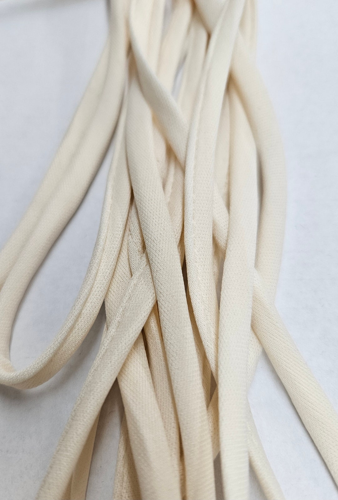520yards Ivory Cream Interlock Fabric Spaghetti Cord Etsy