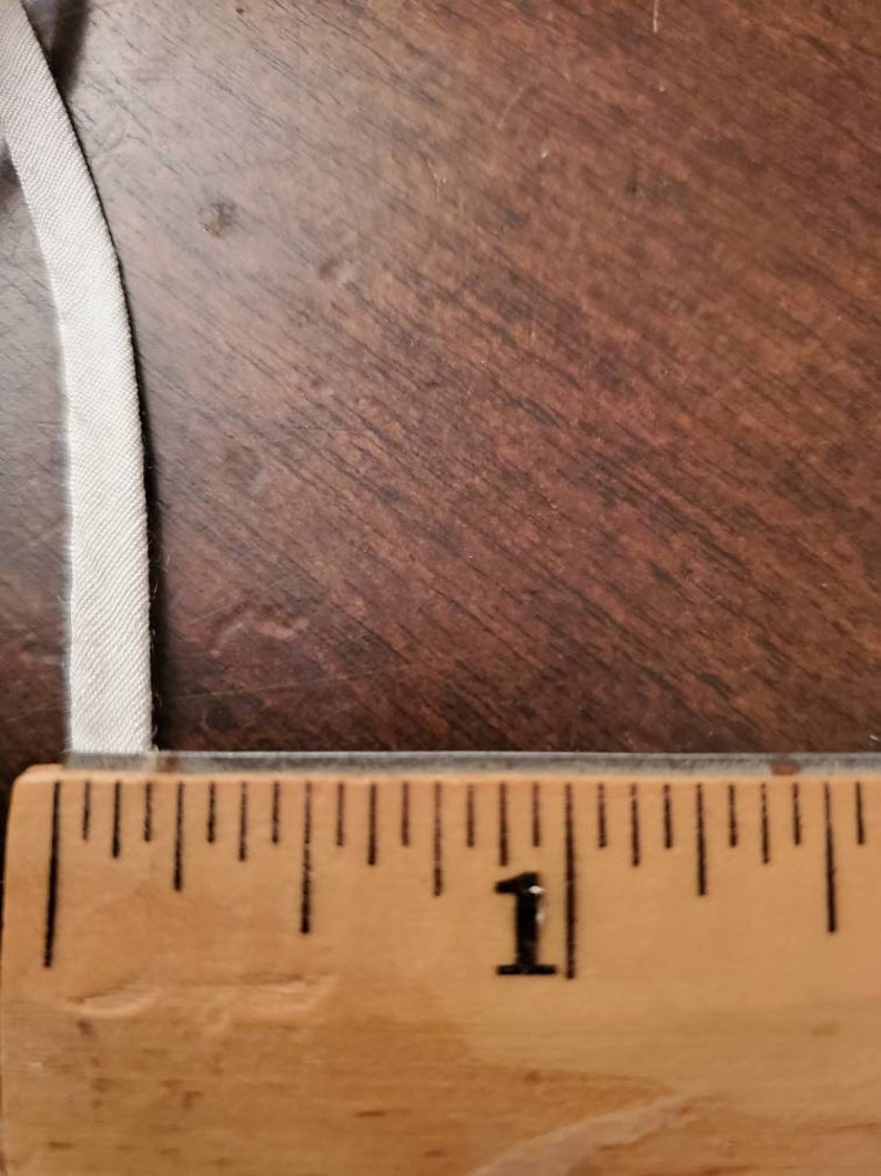 15 yards white fabric spaghetti strap cord