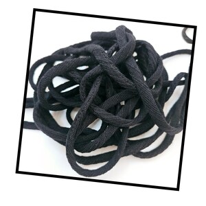 10-20yards black sweater rib knit fabric hollow cord