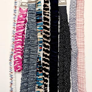 Handmade Scrunchie lanyard/ Wristlet Scrunchies keychain / Crossbody keyfob