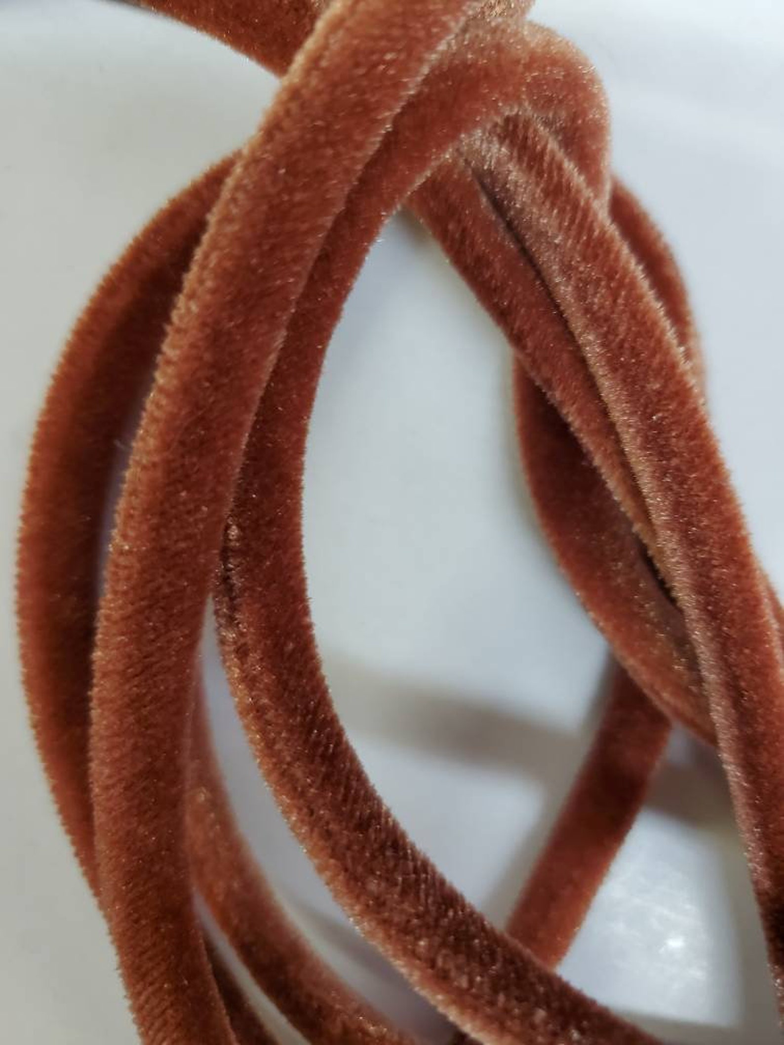 Velvet fabric spaghetti cord strap Etsy