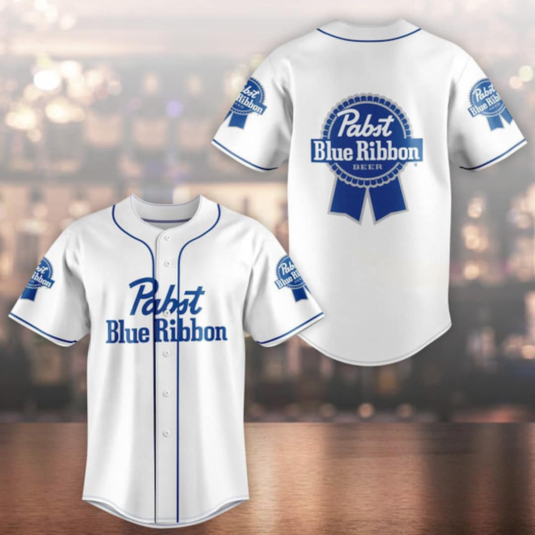 Pabst Blue Ribbon Baseball Jersey Pabst Blue Ribbon Jersey Etsy