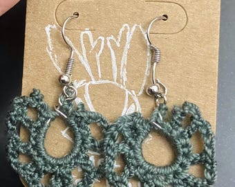 Pendientes de encaje de ganchillo