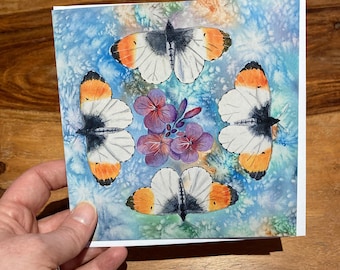 Blank Butterfly Greeting Card | Nature | Friendship | Spiritual Art | Mindfulness Gift | Pagan Art | Mandala