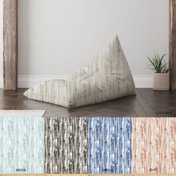 COUVERTURE de pouf triangulaire, grand pouf poire, petit pouf poire, pouf triangulaire, pouf, effet peint