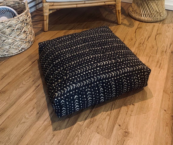 Mudcloth floor pillow cheap