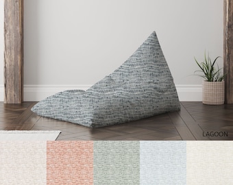 Funda para sillón puf triangular: tamaño pequeño o grande