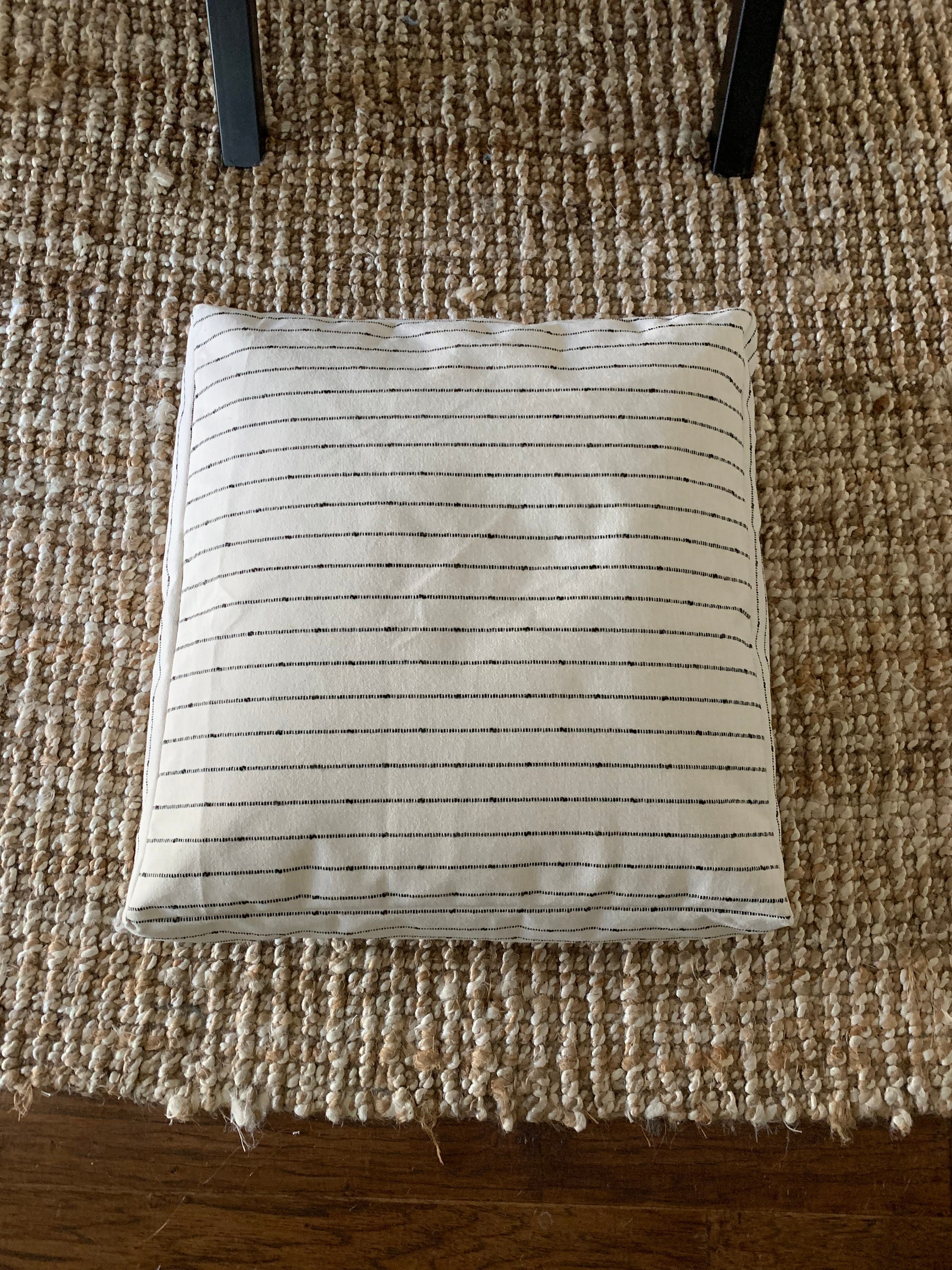 Striped Floor Cushion Striped Floor Cushion Black and White Etsy
