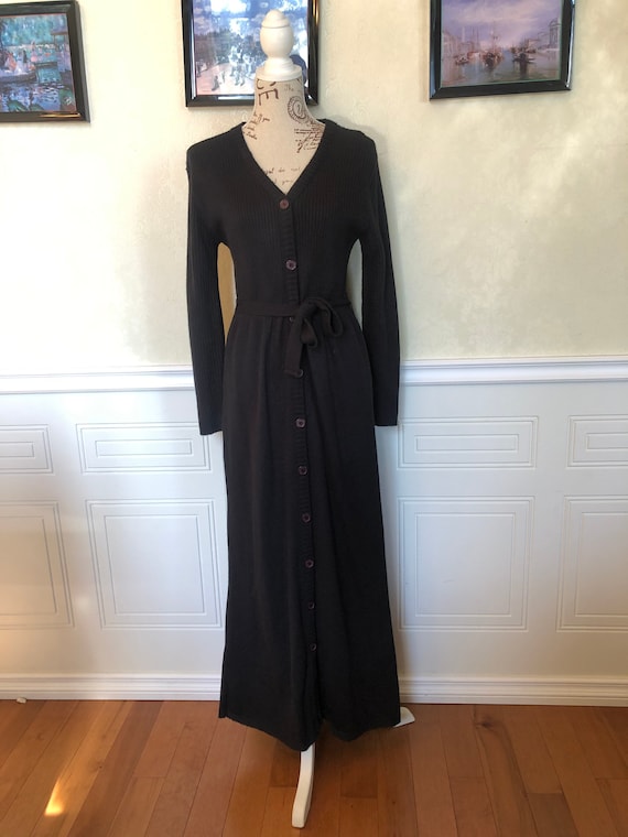 Vintage Black Knit Dress