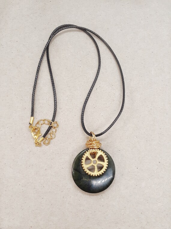 Steampunk Pendant Necklace Dark Academia Jewelry Cosplay 