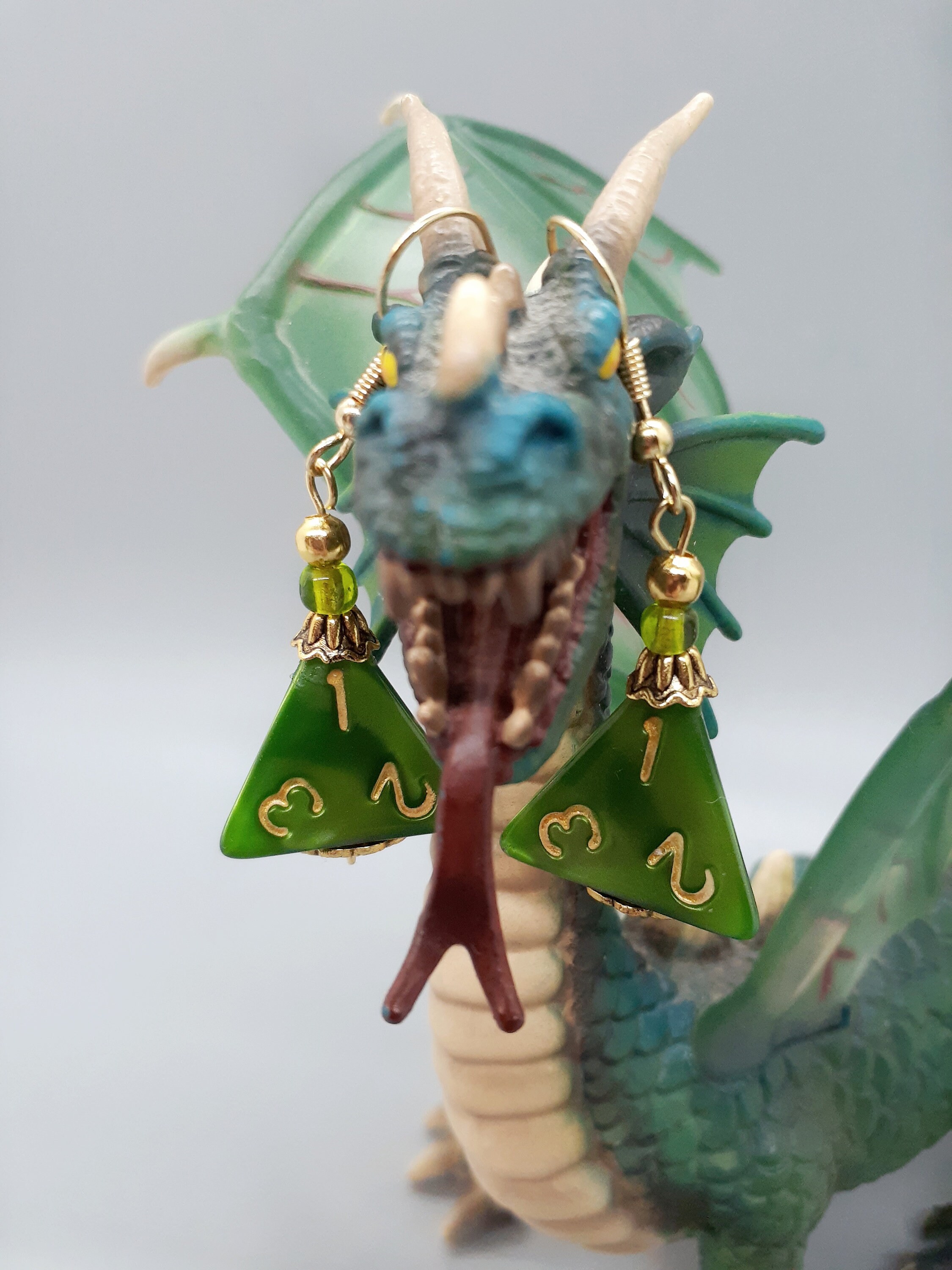 D4 Earrings RPG Dice Jewelry DND Accessories nerdy Gifts Etsy