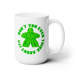 Tazza da gioco da tavolo Green Meeple da 15 once