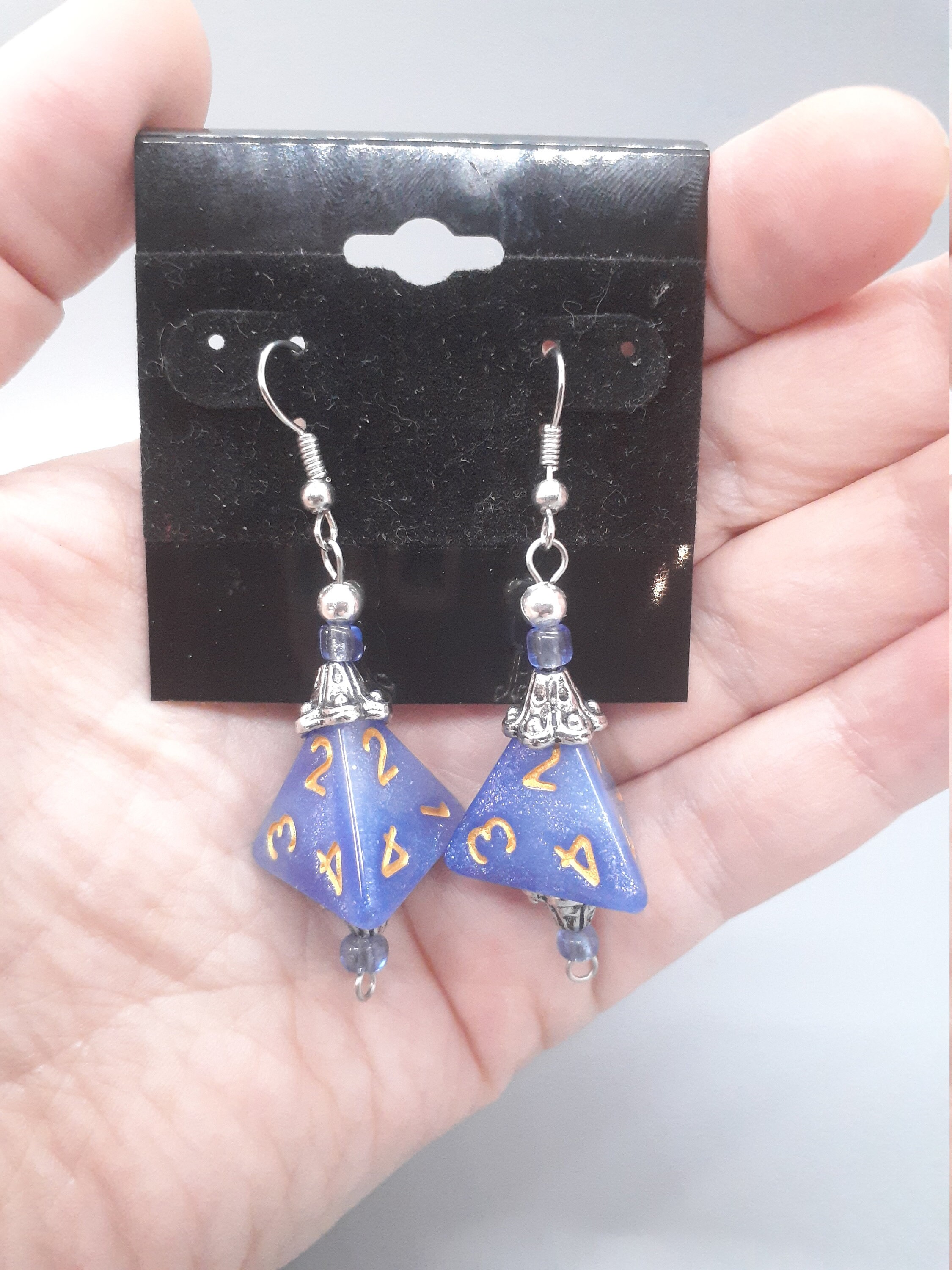 D4 Earrings DND Dice Jewelry TTRPG Accessories nerdy Gifts Etsy