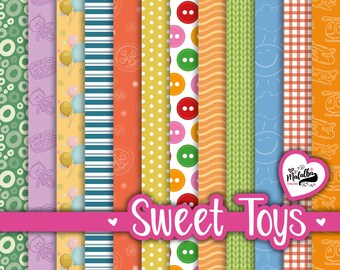 Sweet Toys Digital Paper