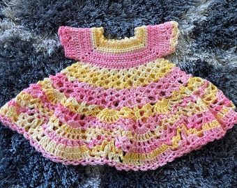 Robe bébé 0-3 mois au crochet