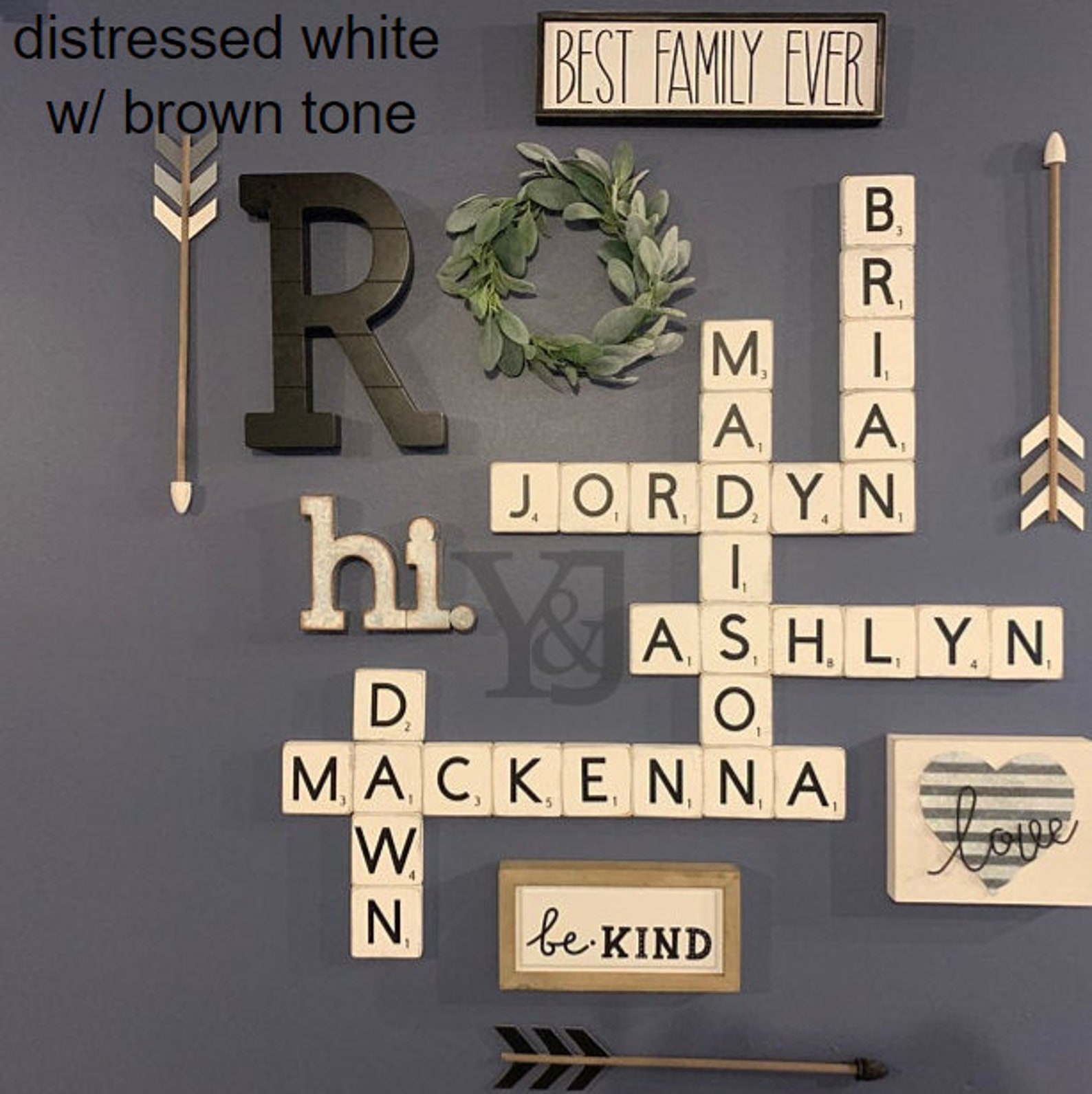 Large scrabble tile 3.5 x 3.5in tile scrabble tiles wall Etsy