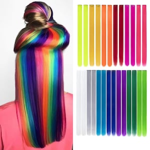 20" i-Tip Straight Synthetic Hair Extension Micro Beads Hook - Solid & Two Tone