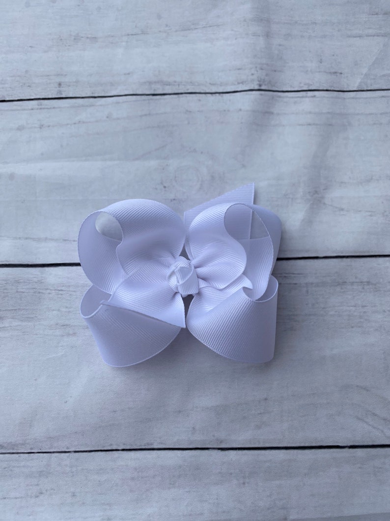 White 4 Inch Hairbow