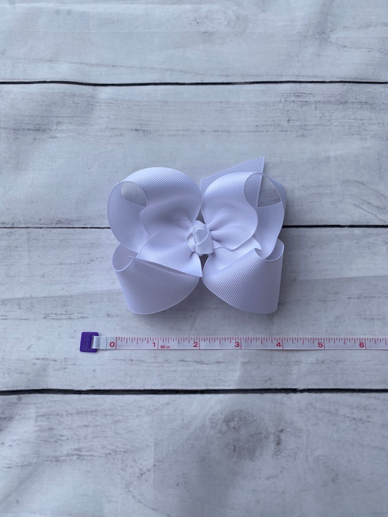 White 4 Inch Hairbow