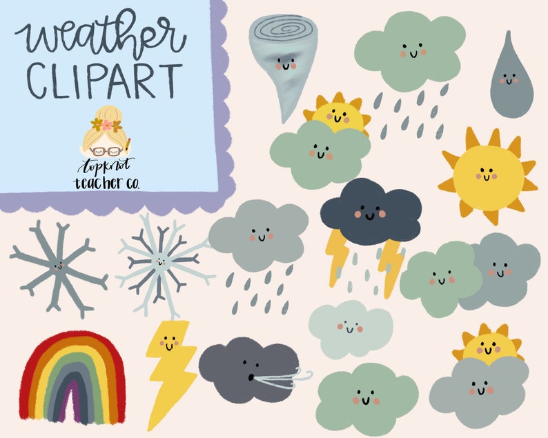 Weather Clipart, Classroom Clipart for Teachers, Educational Clipart