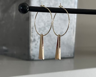 18k Gold Plated .90” Thin Bermuda Findings Blanks Supplies (1pair)  #92