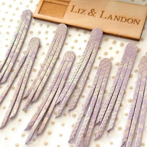 Pre-cut Iridescent Pastel Periwinkle Python Fringe Earring Bundle (4pair)