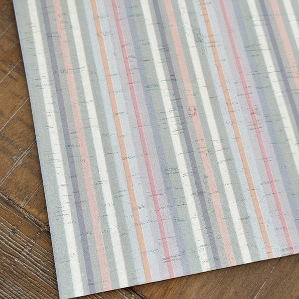 Meadow Stripes 8x10 Leather Backed Cork Sheets