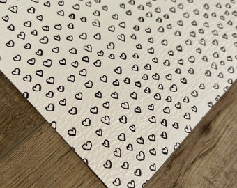 Heart Flurry 8x10 on Genuine Cowhide Sheets