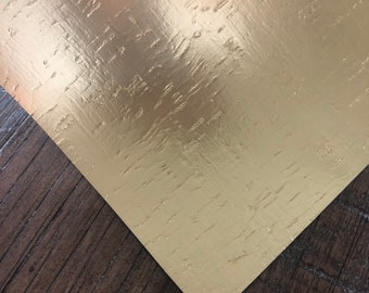 Metallic Gold 8x10 Leather Backed Cork Sheets