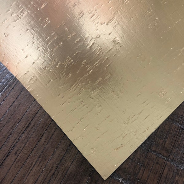 Metallic Gold 8x10 Leather Backed Cork Sheets