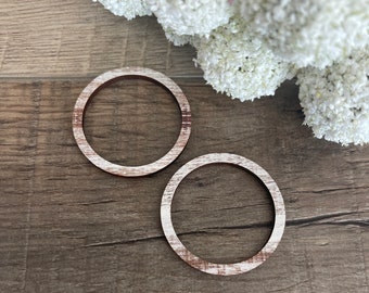 Barnwood Wooden Hoops Findings Blanks Connectors 1.75” (3 pairs)