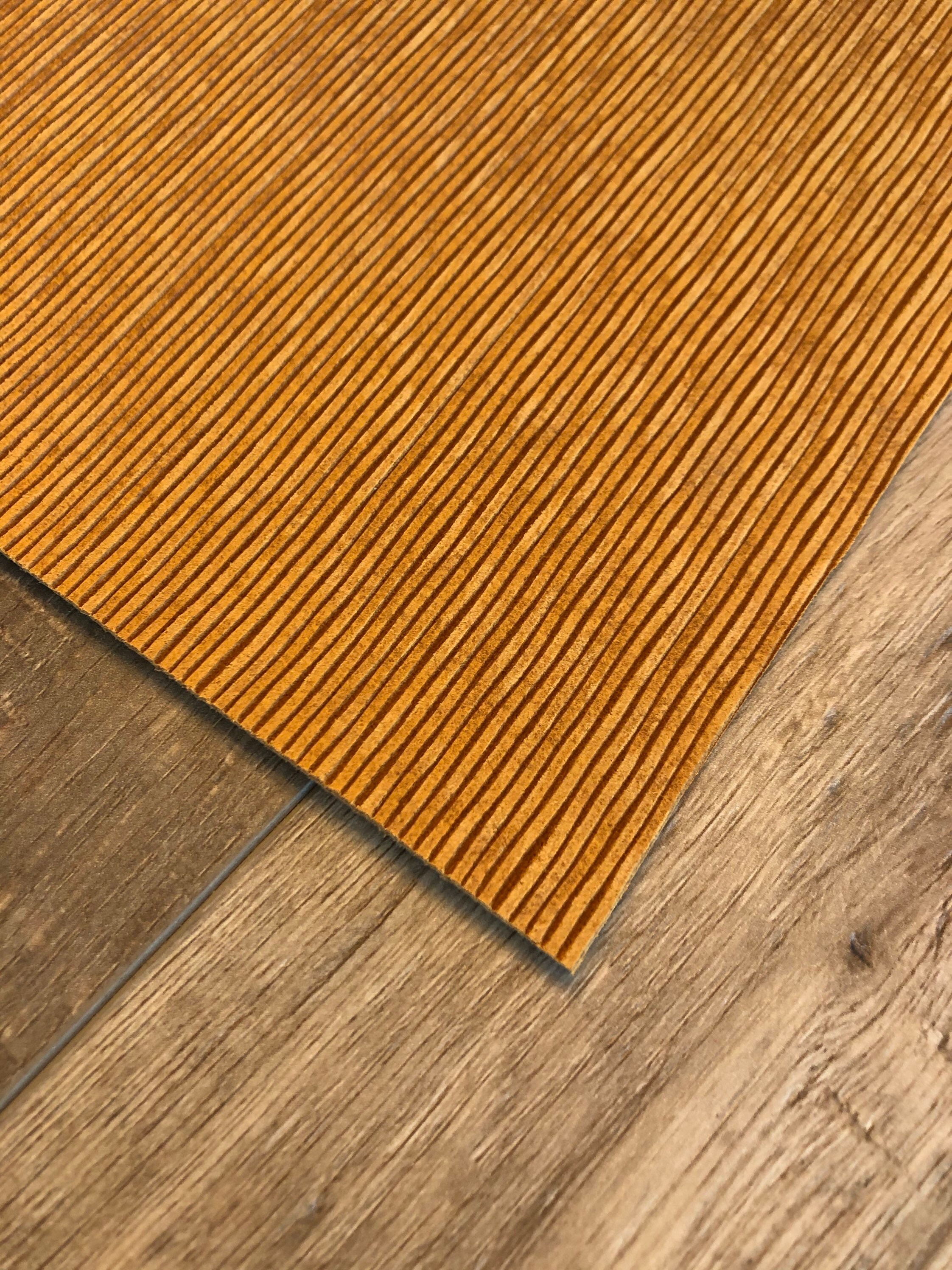 Mustard Yellow Ruffle Genuine Leather Sheets for Earrings