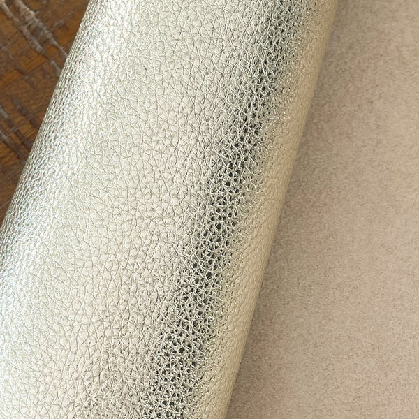 Metallic Champagne 8x10 Genuine Leather Sheets