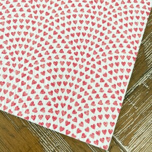 Red Rainbow Hearts 8x10 on Genuine Cowhide Sheets