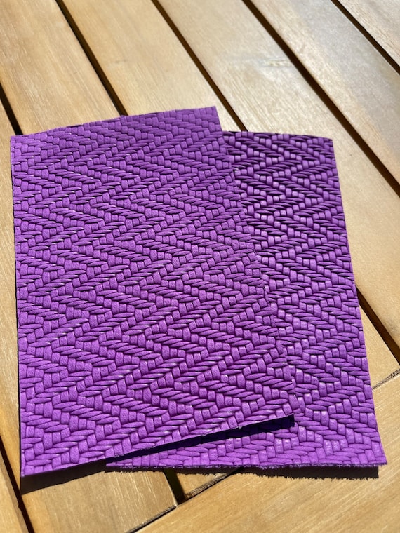 Amethyst Summer Knit 4x6 Genuine Leather Sheets Etsy