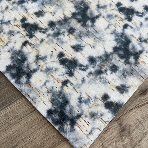 Smokey Tie Dye 4x6 Black Leather Backed Cork Sheets