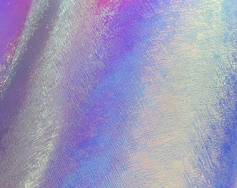 Holographic Iris Saffiano 8x10 Genuine Leather Sheets