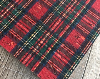 Scottish Plaid 8x10 Leather Backed Cork Sheets